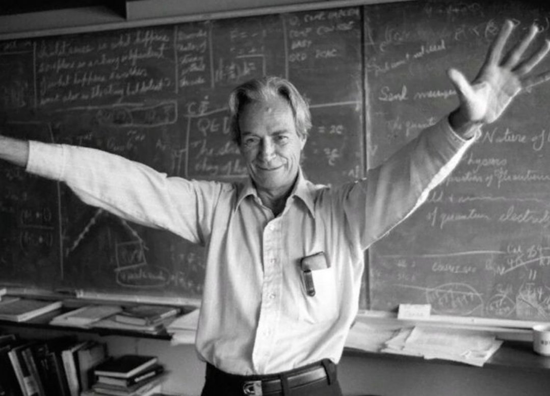 Richard Feynman: The Nobel Prize Physicist Who Called Curiosity His Greatest Scientific Instrument 3 Richard Feynman lecturing on physics at Caltech
