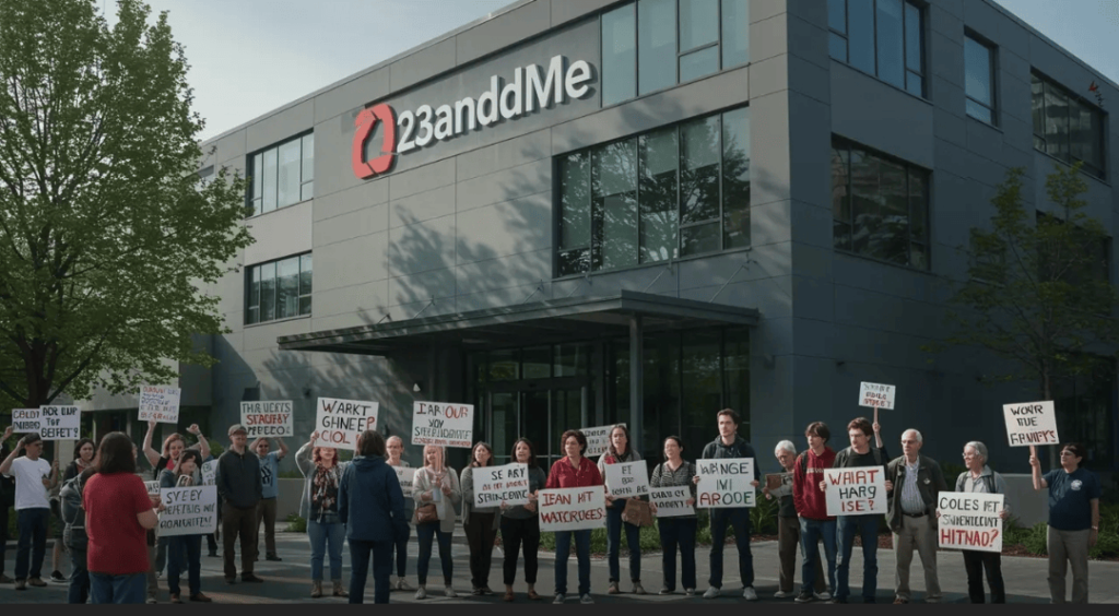 23andMe Bankruptcy: Understanding the Risk to Your DNA Data Privacy 3 23andMe branding illustrating the company's March 2025 Chapter 11 bankruptcy filing and asset sale