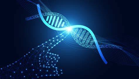 DNA molecule structure illustrating the genome's damage and repair systems